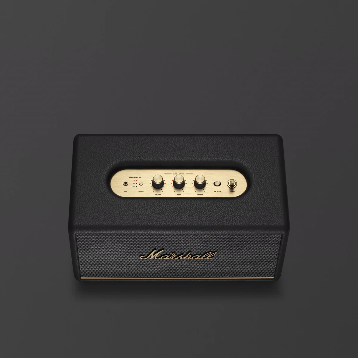 Physical volume, bass, and treble controls on the Marshall Stanmore III