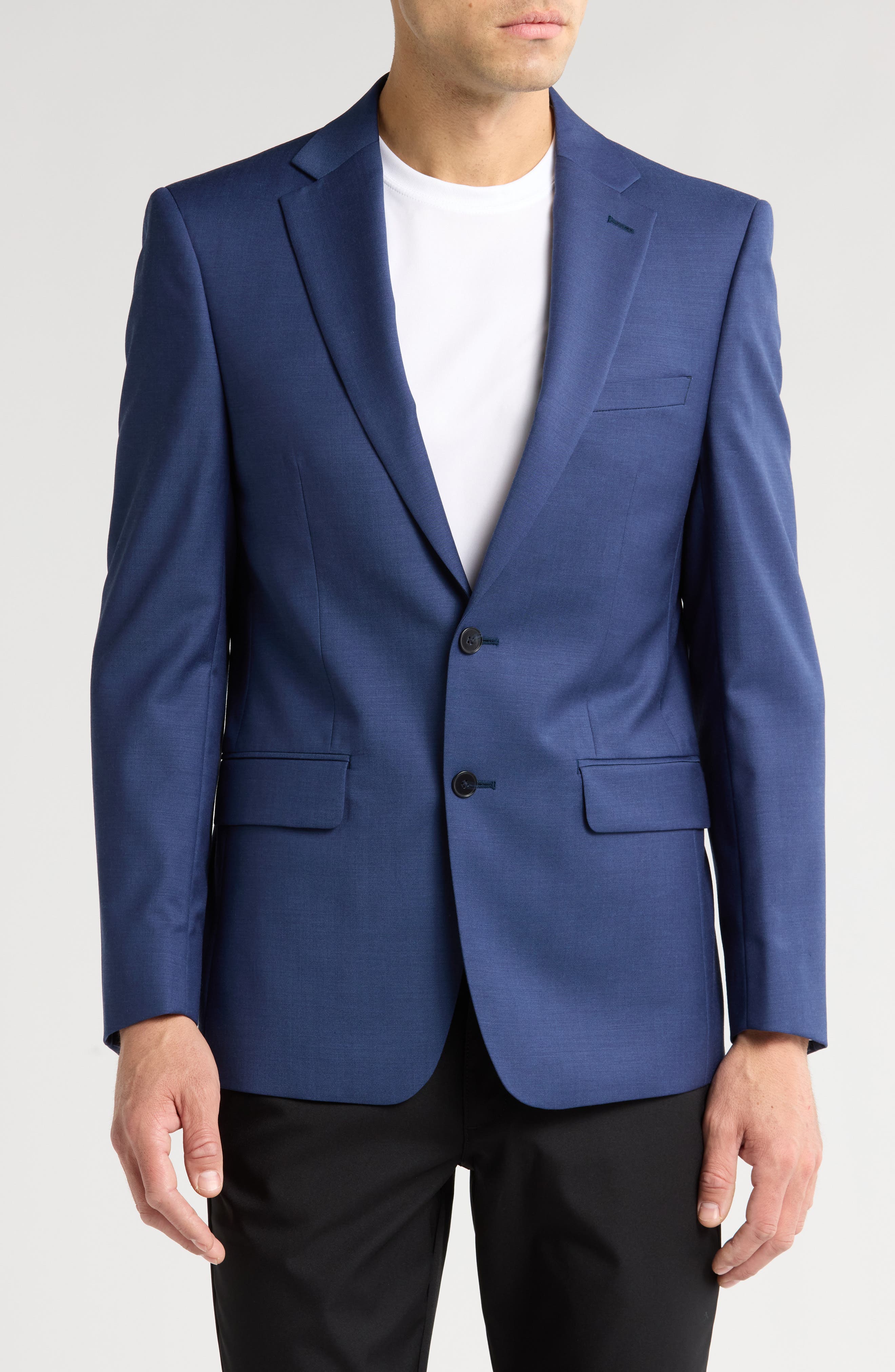 Calvin Klein Solid Blue Wool Suit Suit Separates Jacket, 78% off at Nordstrom Rack