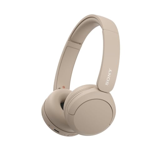 Sony WH-CH520 Wireless On-Ear Bluetooth Headphones with Mic, Cappuccino, 46% off at Amazon
