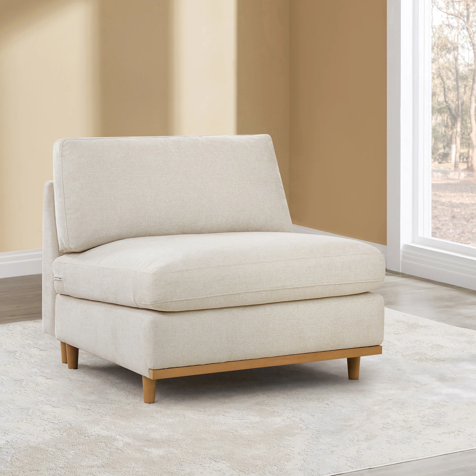 Laima 117 W 4-Piece Modular Reversible Sectional with Ottoman, 54% off at Wayfair