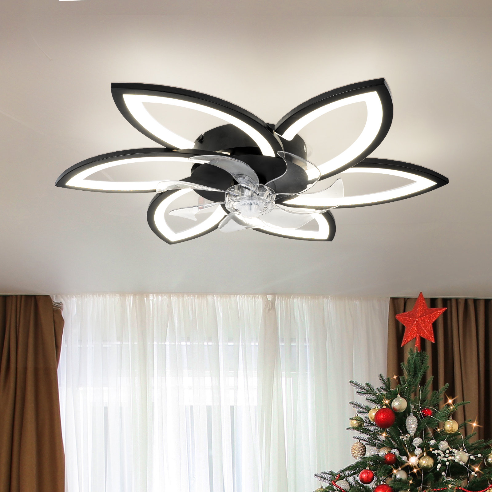 Acea 29.53'' 7 Blade Ceiling Fan with LED Lights,Indoor Remote Control Ceiling, 77% off at Wayfair