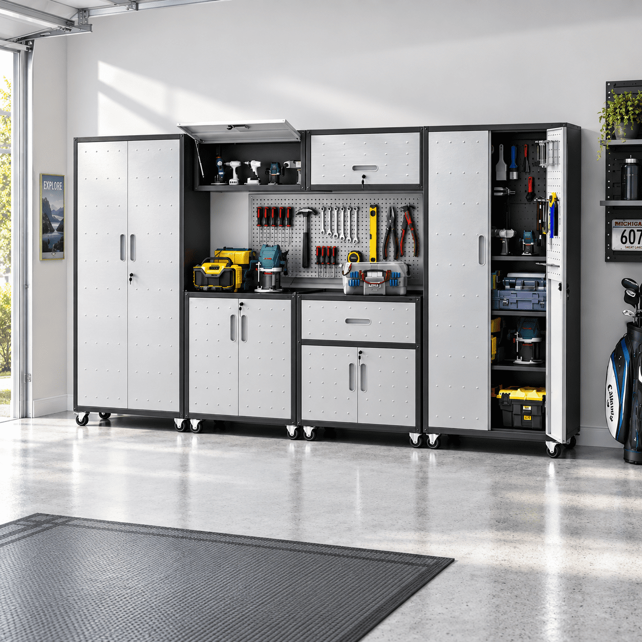 IKIMI 6-Piece Garage Storage Cabinet Set, Heavy Duty Metal Garage Cabinets, 44% off at Walmart