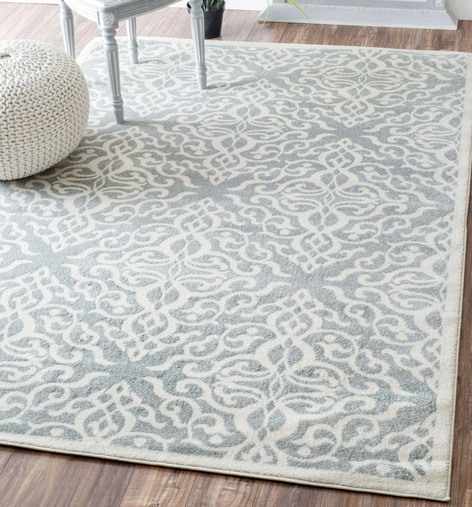 Tyner Trellis Vintage Style Power Loom Performance Gray Rug, 79% off at Wayfair