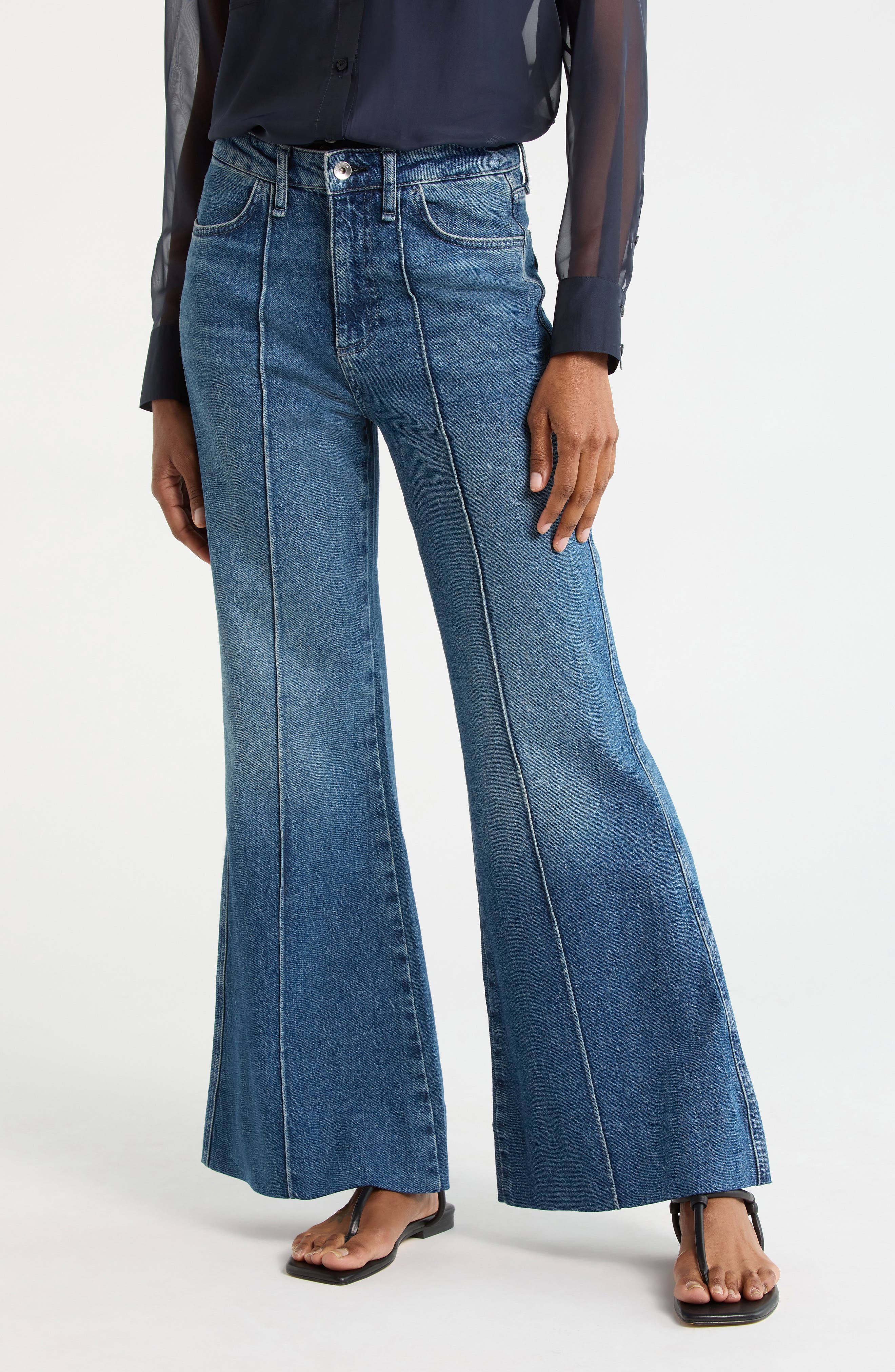 rag & bone Stormy High Waist Flare Leg Jeans, 83% off at Nordstrom Rack