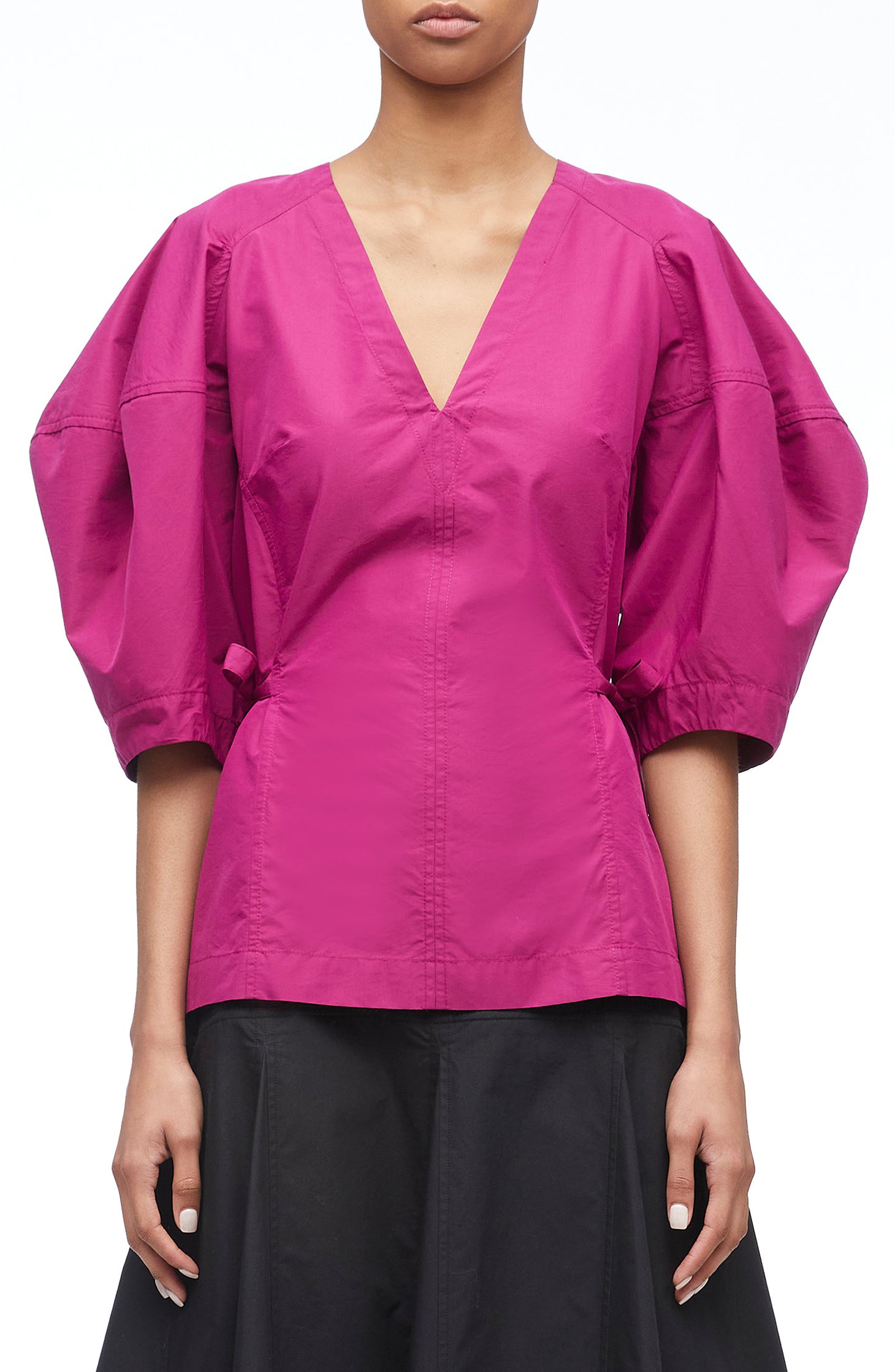 3.1 Phillip Lim V-Neck Puff Sleeve Top, 85% off at Nordstrom Rack