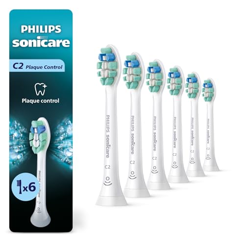 Philips Sonicare C2 Plaque Control Brush Heads, 18 Month Supply, White 700%, 25% off at Amazon