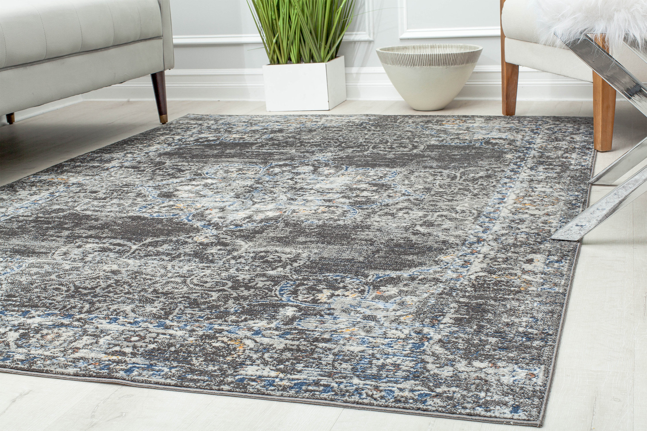 Prescott Vintage Shadow Bay Blossom Area Rug, 74% off at Wayfair