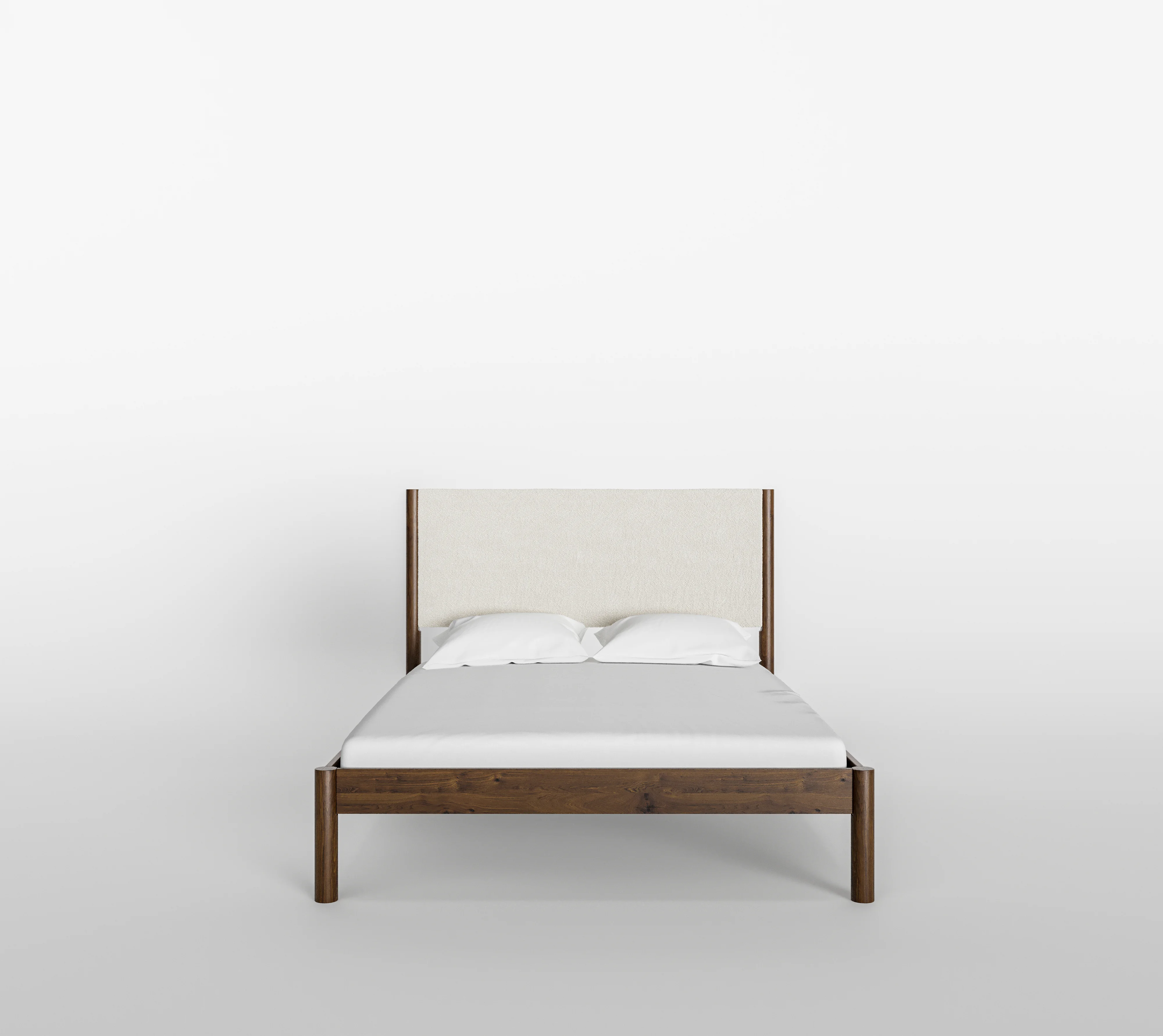 Ardin Solid Wood Bed Frame With Cream Boucle Upholstered Headboard, 73% off at Wayfair