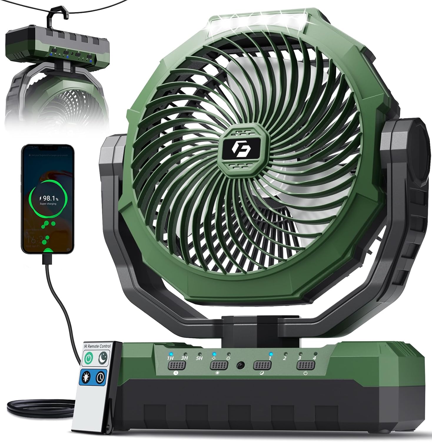 FRIZCOL 3-in-1 Camping Fan, 99% off at Amazon