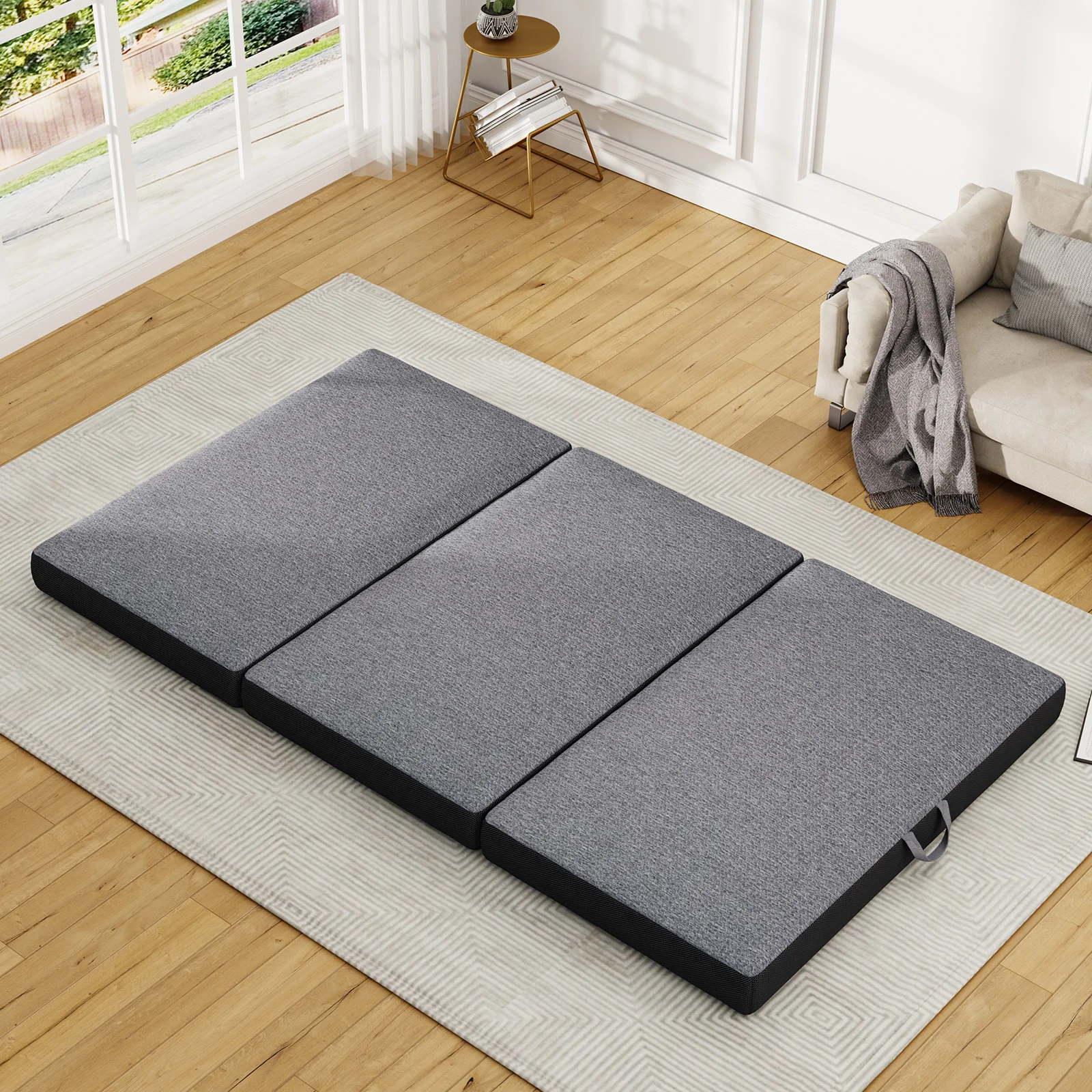 Tri-fold 6'' Memory Foam Mattress, Foldable Futon Floor Mattress Pad in a, 72% off at Wayfair