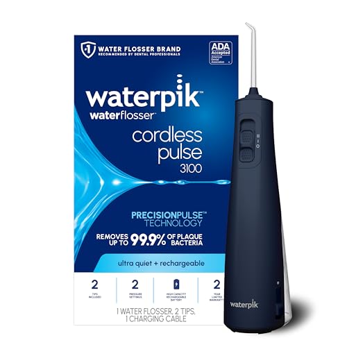Waterpik Cordless Pulse 3100 Portable Water Flosser, Rechargeable, Blue, 30% off at Amazon
