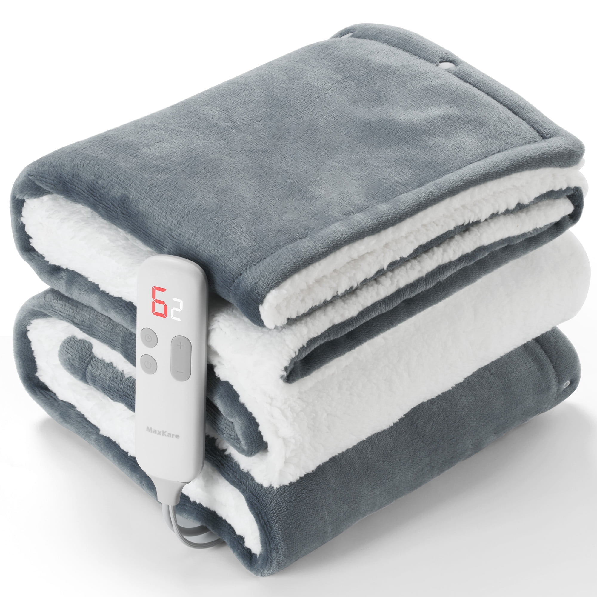 MaxKare 50 x 60 Electric Throw Blanket with 6 Heating Levels &, 52% off at Walmart