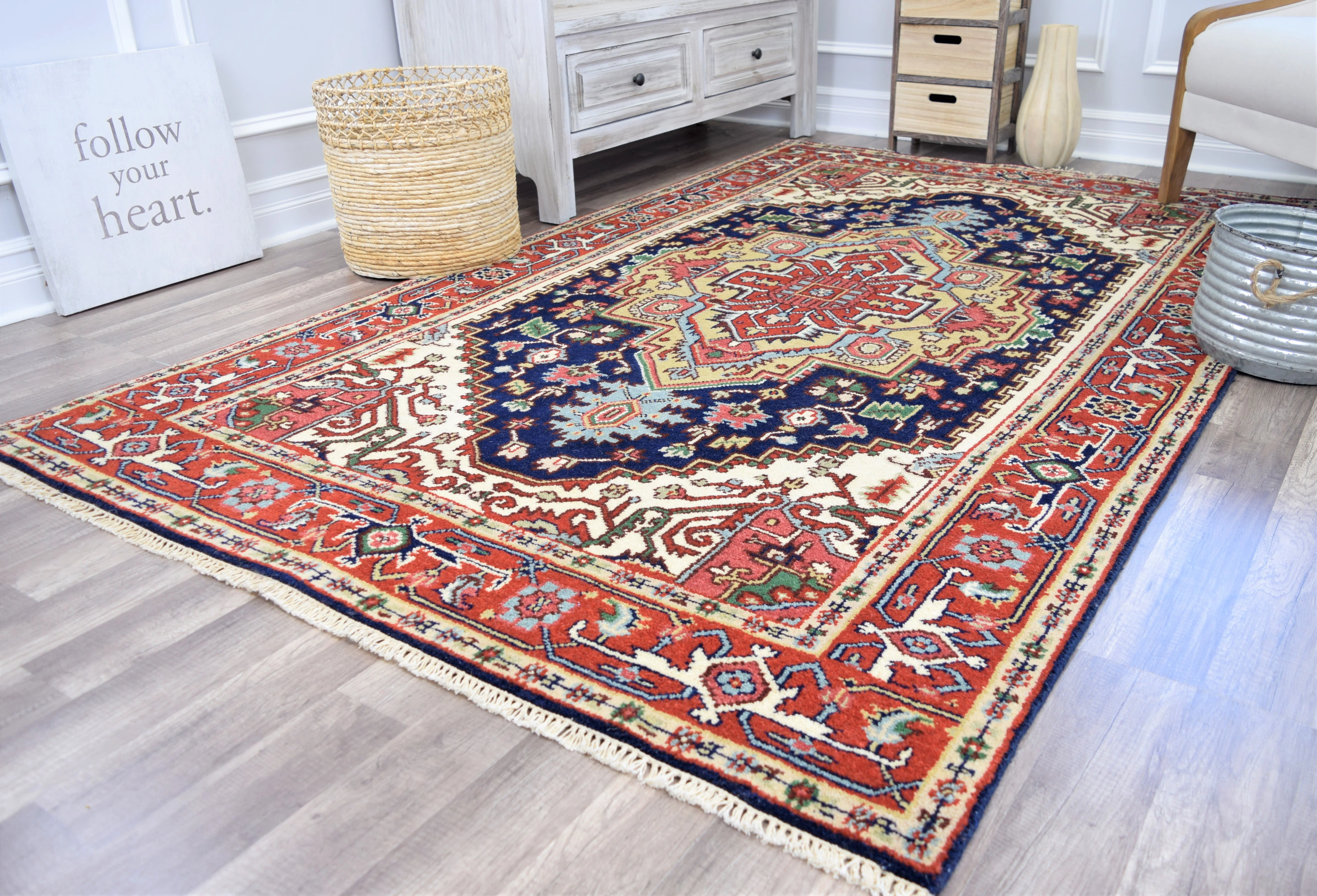 Royal Heriz Transitional Midnight Blue Area Rug, 81% off at Wayfair
