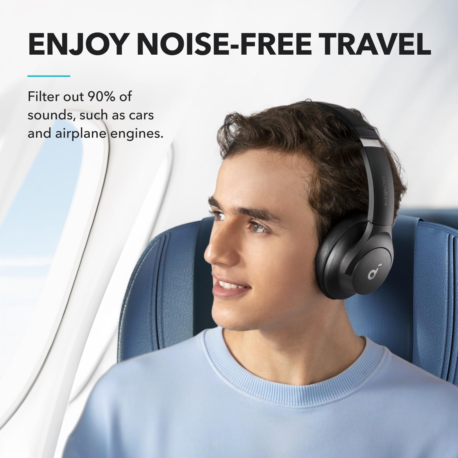 Soundcore by Anker Q20i Hybrid Active Noise Cancelling Headphones, Black, 43% off at Amazon