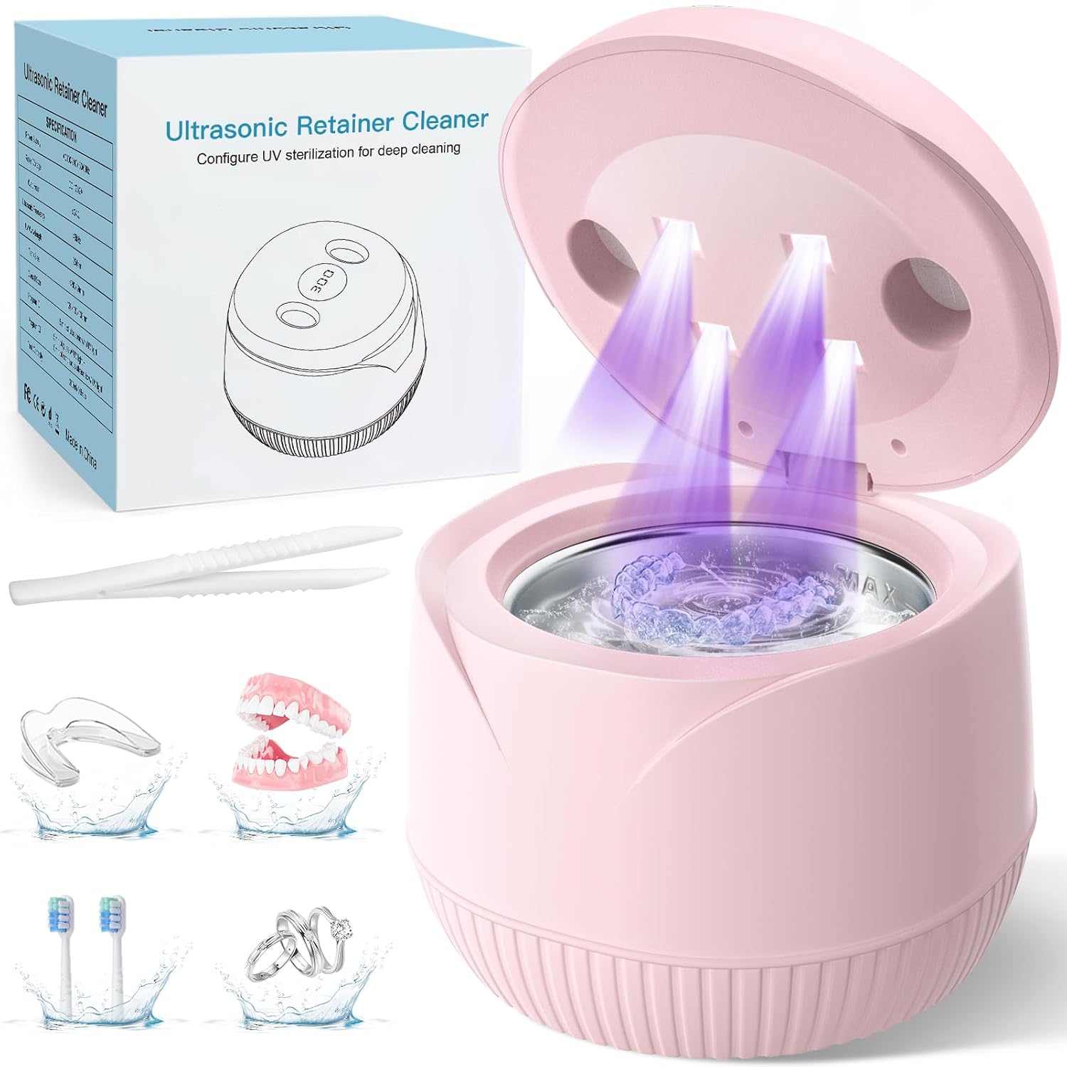 Dental Ultrasonic Retainer Cleaner Machine: 45kHz Dental Cleaning Pod, 48% off at Amazon
