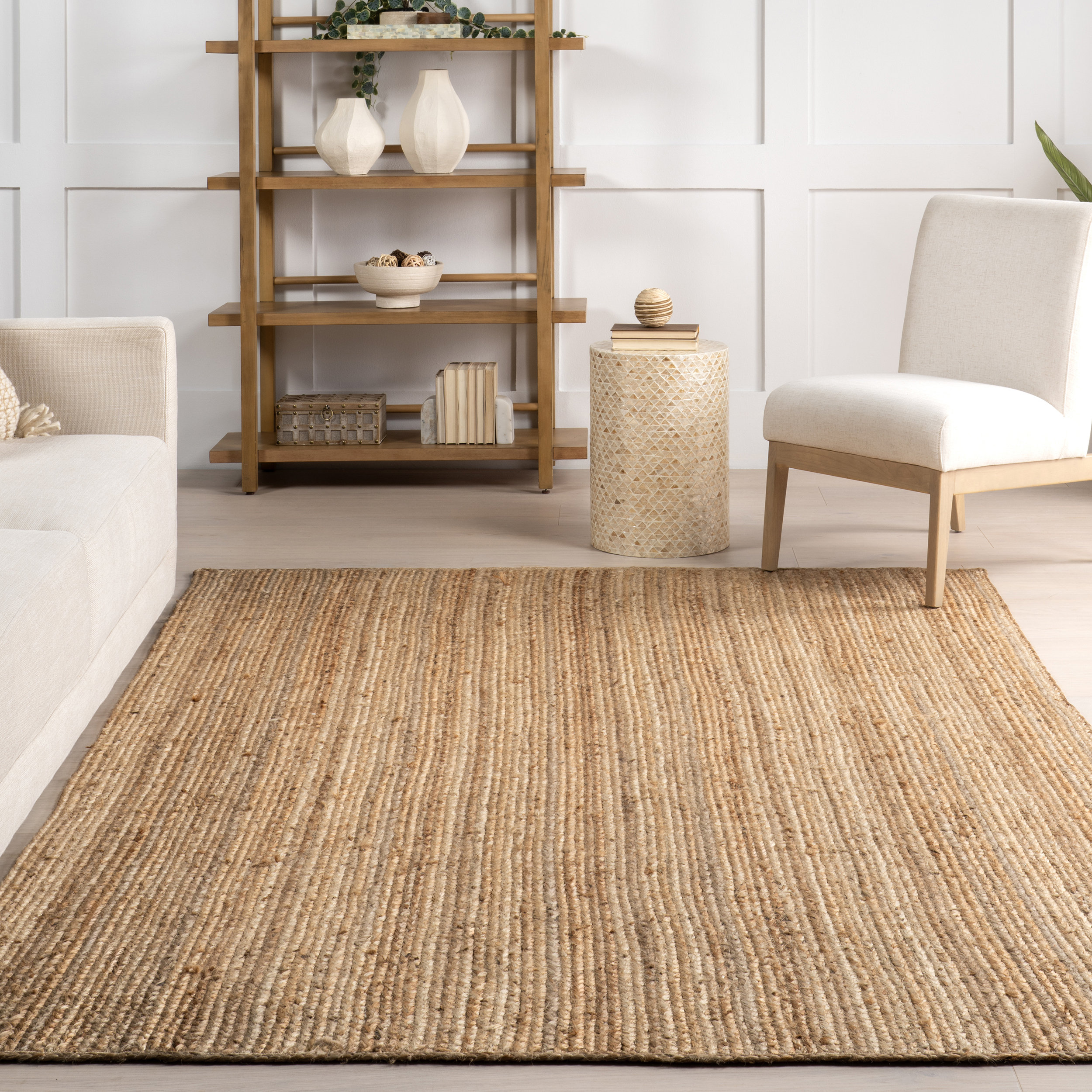 Aevry Natural Jute Area Rug, 74% off at Wayfair
