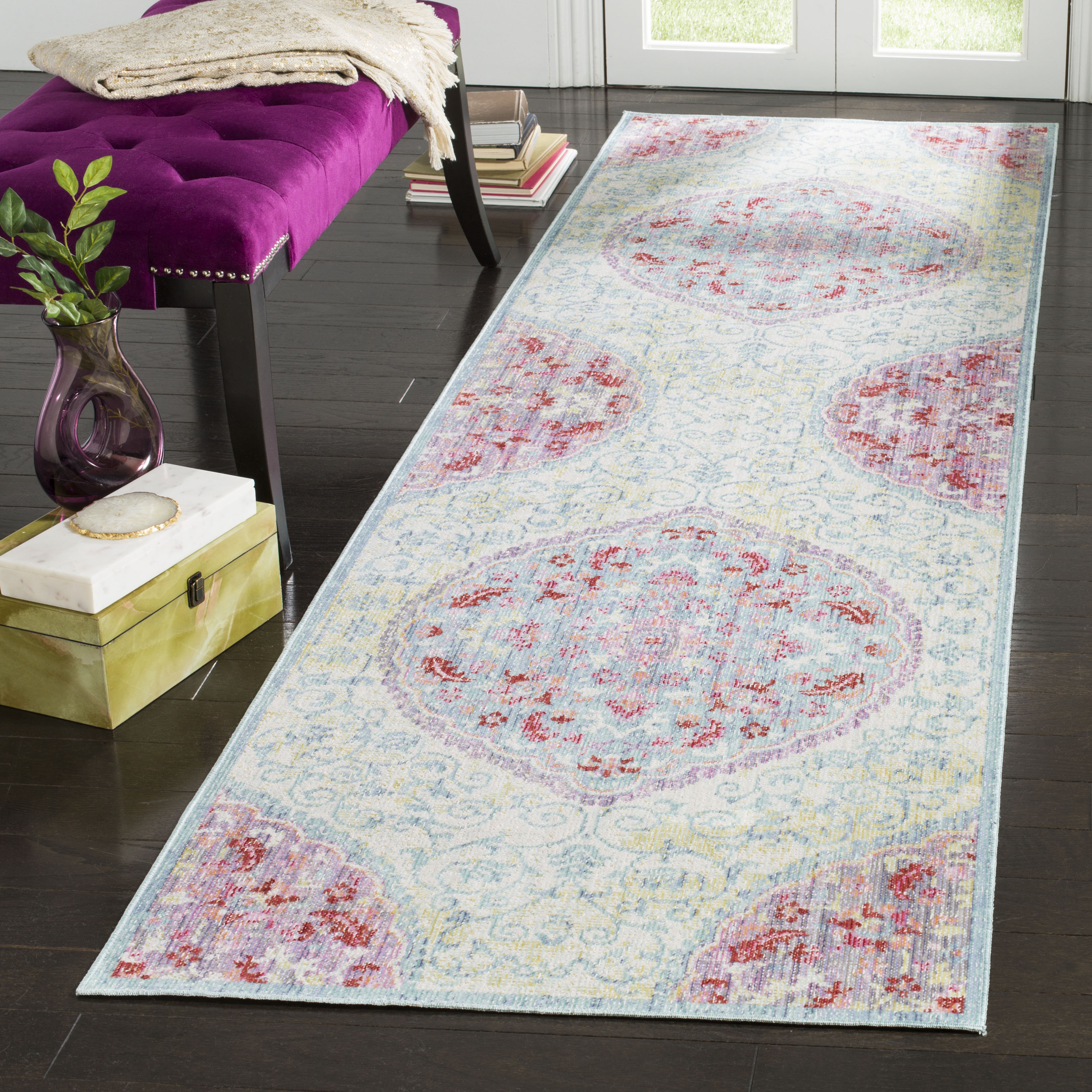 Cotton Floral Indoor Rug, 71% off at Wayfair
