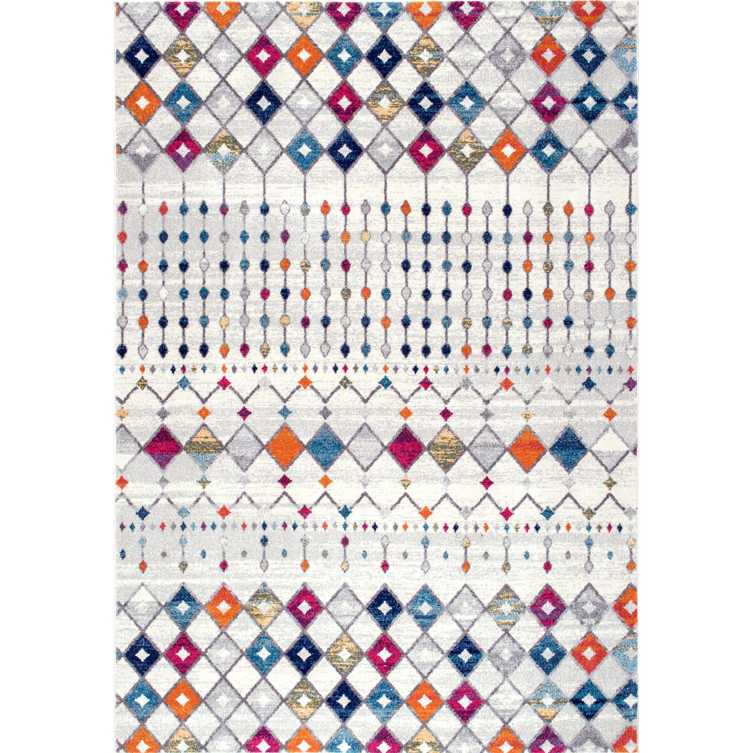 Clair Moroccan Power Loom Performance Ivory, Beige, Gray, Blue, Orange, 75% off at Wayfair