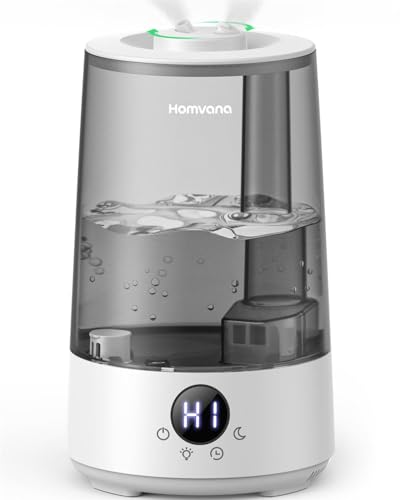 Homvana 3.6L Top-Fill Cool Mist Humidifiers for Bedroom, Large Room(Grey), 40% off at Amazon