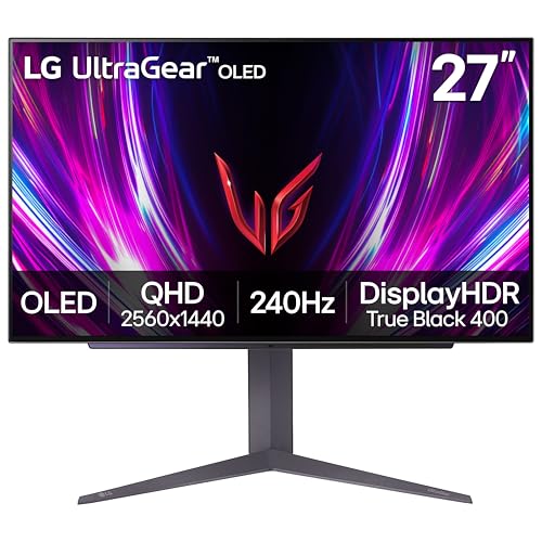 LG 27GS93QE 27-inch Ultragear OLED Gaming Monitor QHD 1440p 240Hz 0.03ms, 44% off at Amazon