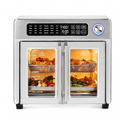 Emeril Lagasse Extra Large French Door Air Fryer Toaster Oven Combo, 24, 29% off at Amazon