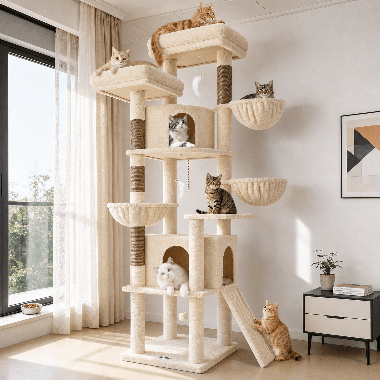 Globlazer Cat Tree, 76 Heavy Duty Cat Tower for Big Cats, 58% off at Walmart