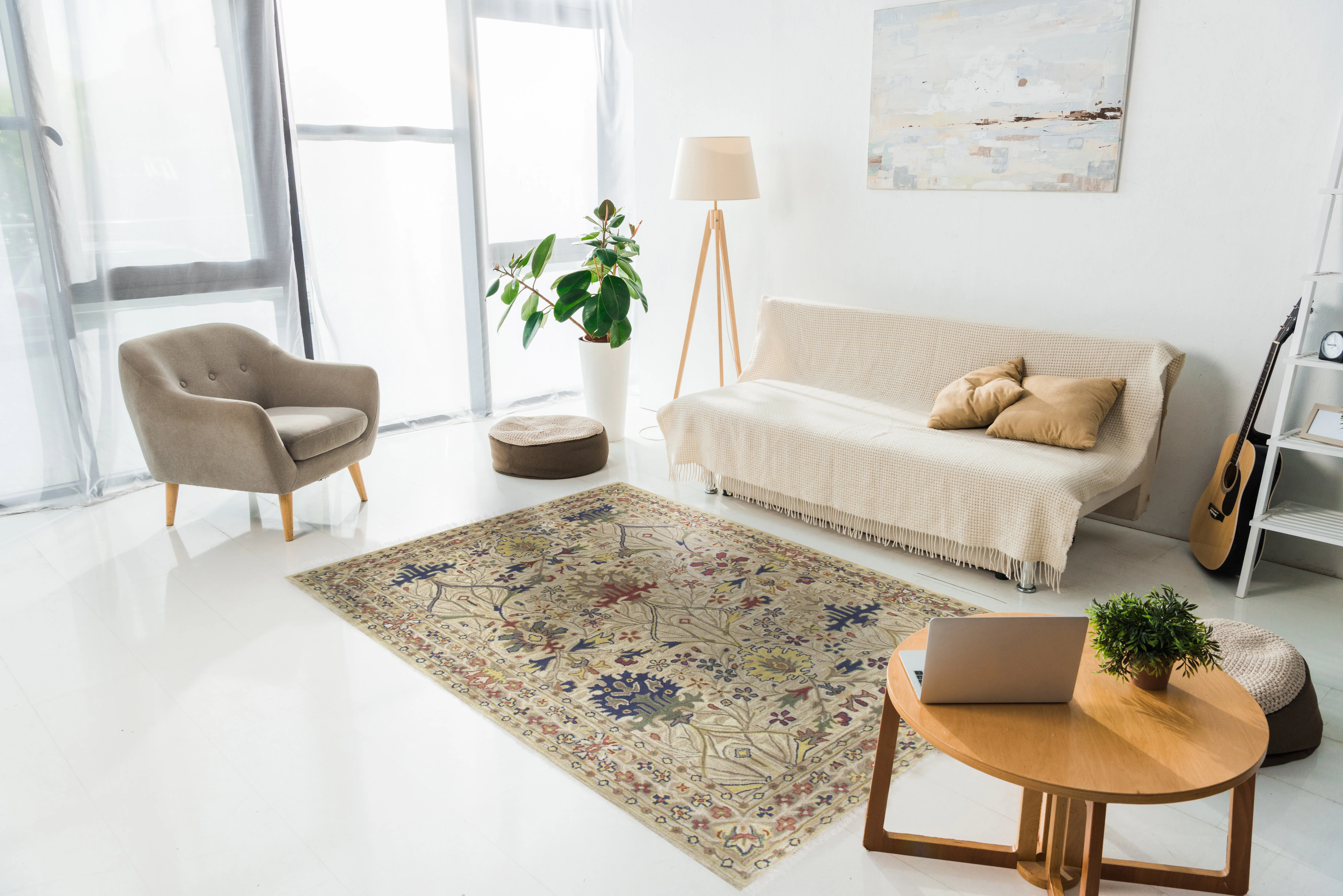 Morris Ivory Hand Tufted Wool Traditional Oriental Area Rug, 79% off at Wayfair