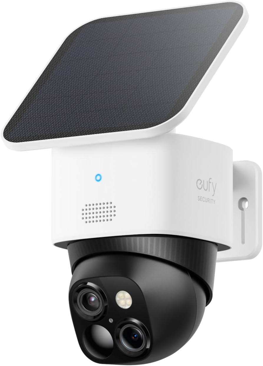 eufy Security 3K Dual Camera, SoloCam S340, Solar Security Cameras Wireless, 30% off at Amazon