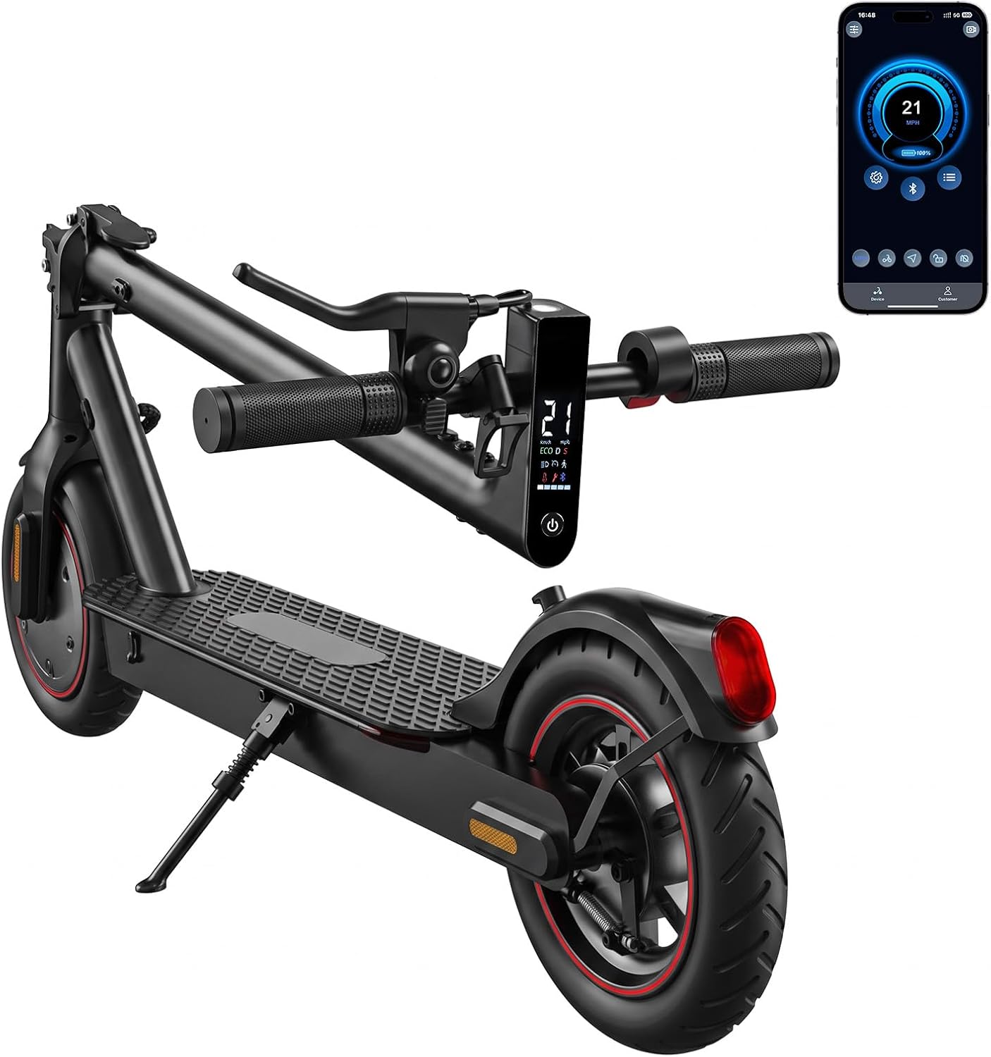 Electric Scooter Adults, 1000W/500W Motor, 28/21 Miles Max Range, 10''/8.5 Tires, 35% off at Amazon