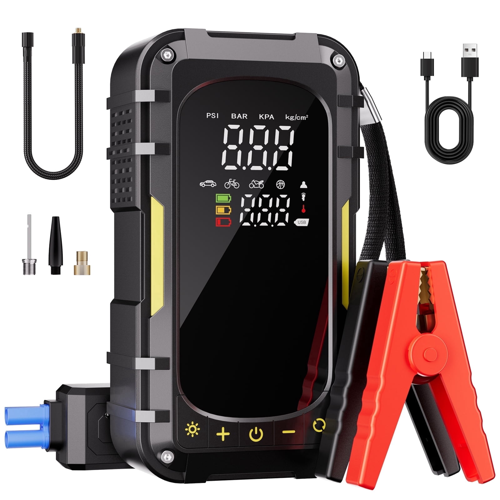 OLGEO 6000A Jump Starter with Air Compressor, 160 PSI Portable Car Battery, 51% off at Walmart