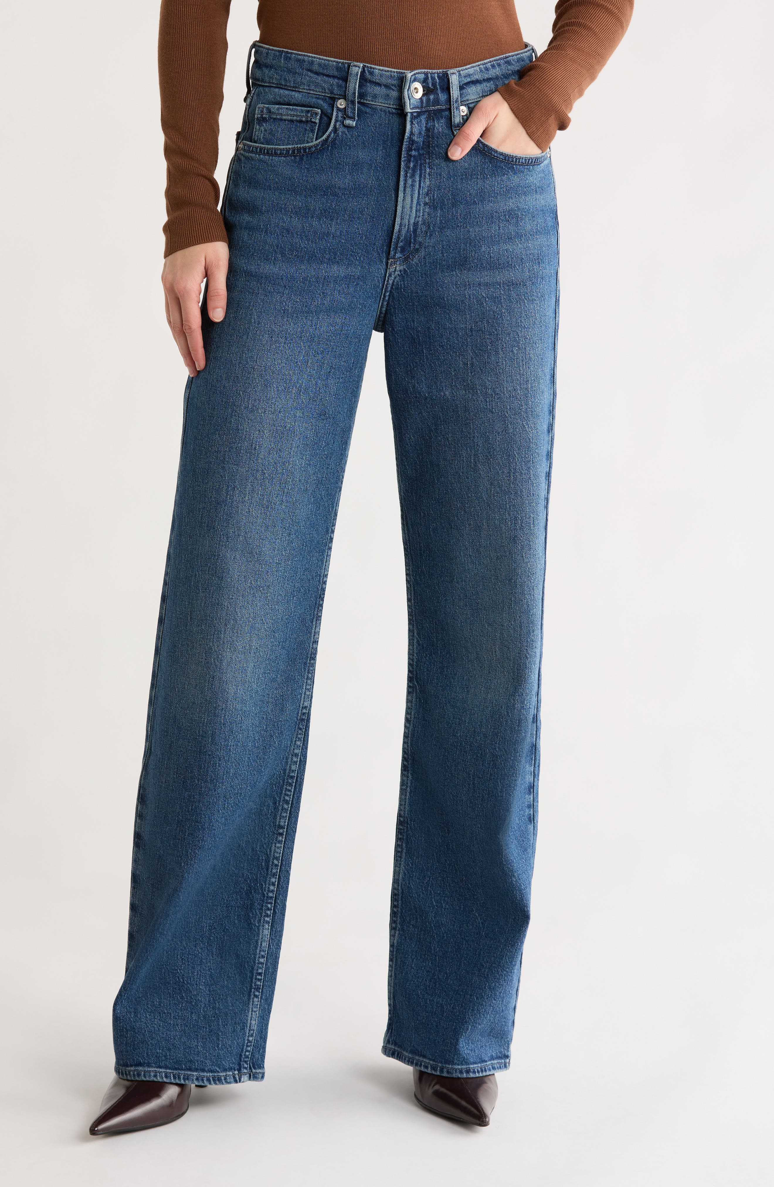 rag & bone Lori Mid Rise Wide Leg Jeans, 78% off at Nordstrom Rack