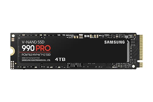 Samsung SSD 990 PRO 4TB, PCIe 4.0 M.2 2280, Up to 7,450, 27% off at Amazon