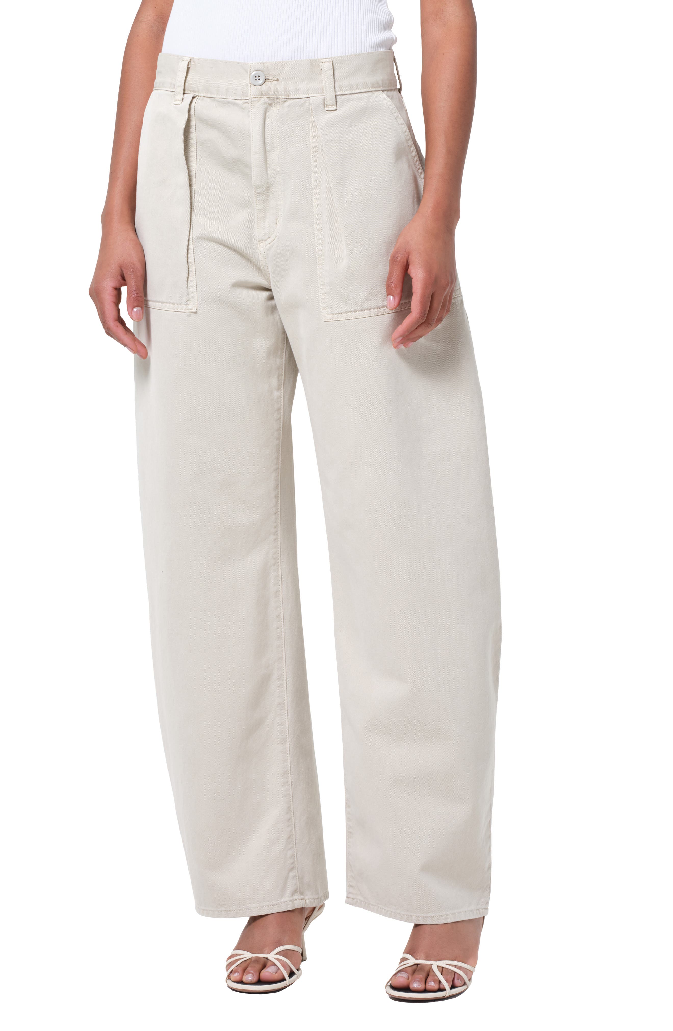 AGOLDE Sefton Pleated High Waist Barrel Twill Pants, 74% off at Nordstrom Rack