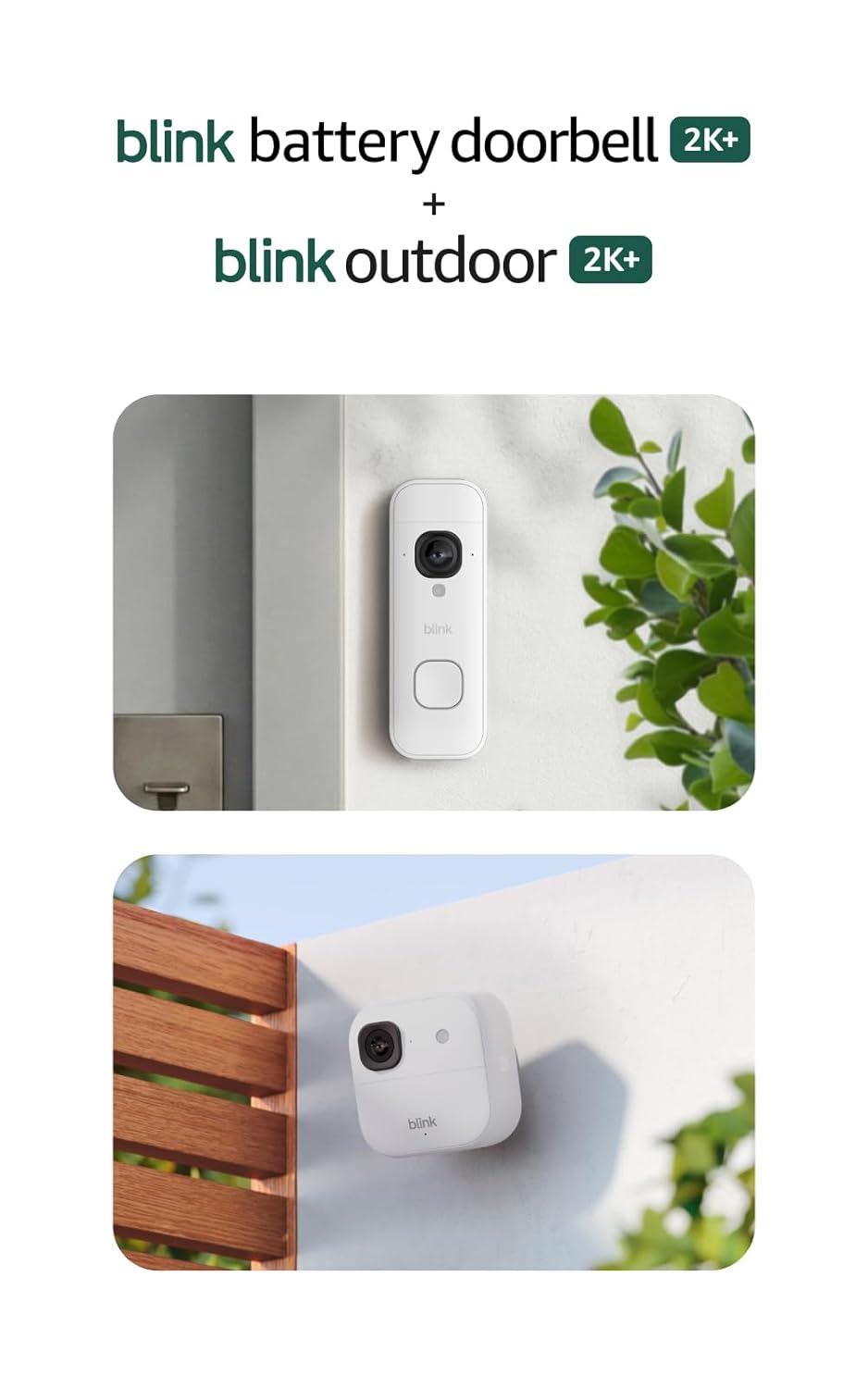 Blink Battery Doorbell 2K+ (newest model) and Outdoor 2K+ (newest model), 79% off at Amazon
