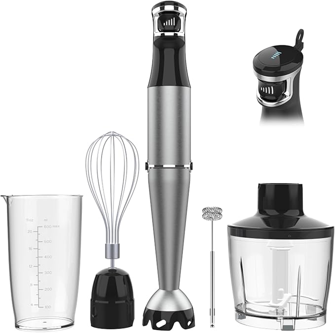 Turelar Immersion Blender Handheld Corded, 1100W 5 in 1 Hand Blender Set, 40% off at Amazon