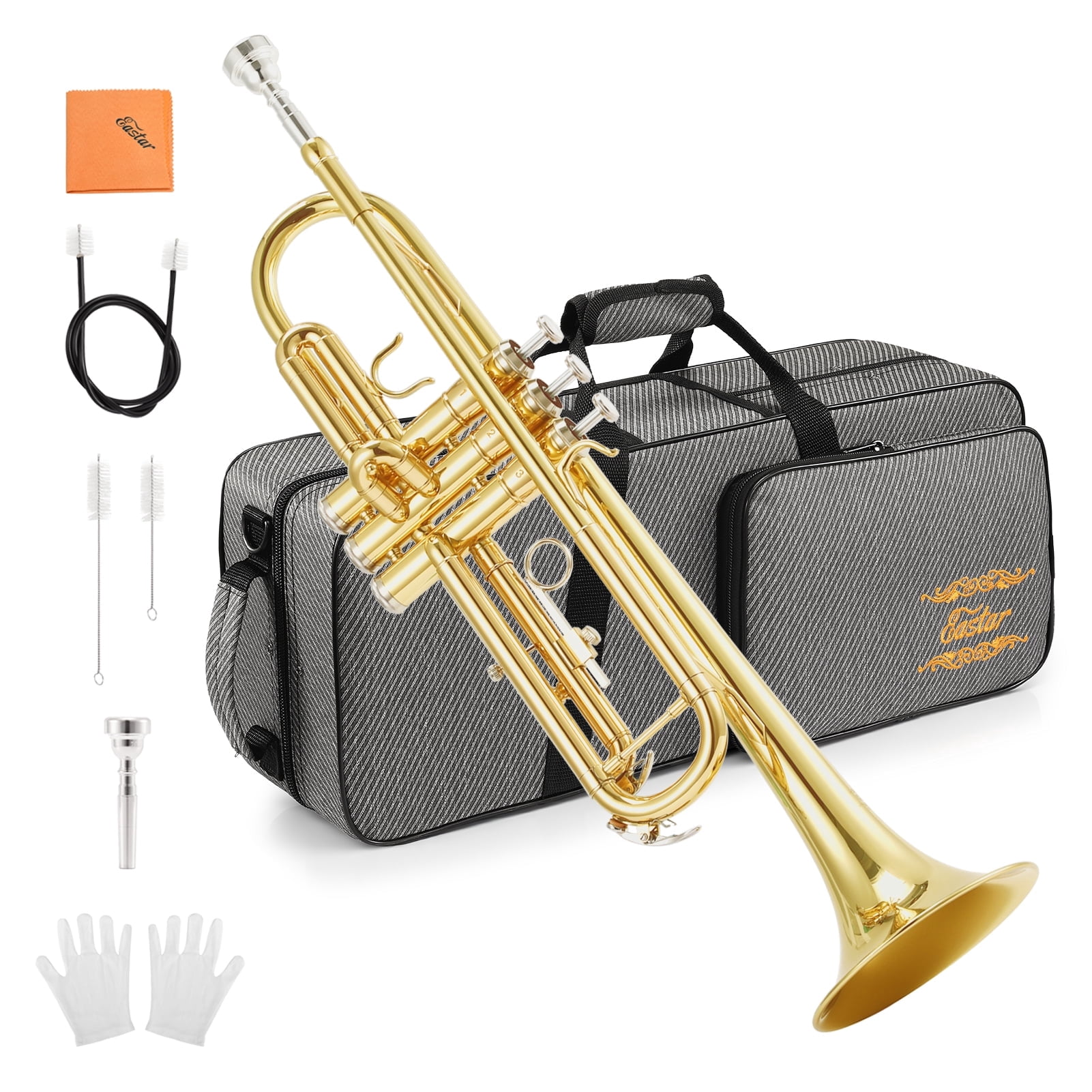 Eastar Student Beginner Bb Trumpet Set: Standard Brass Instrument for School, 56% off at Walmart