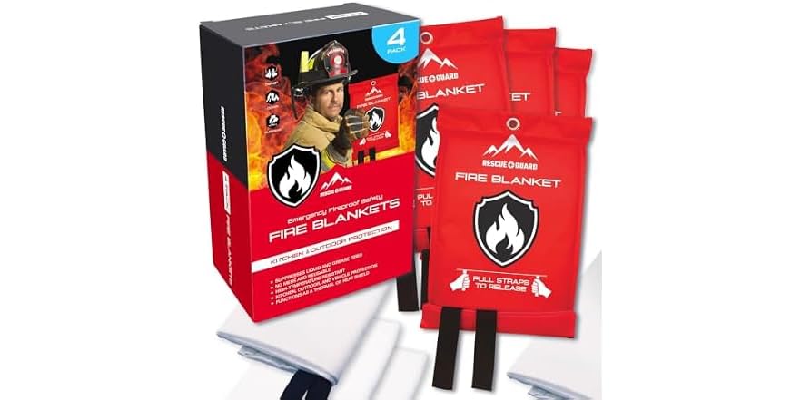 Emergency Fire Blanket 40x40 4-Pack, 77% off at Woot