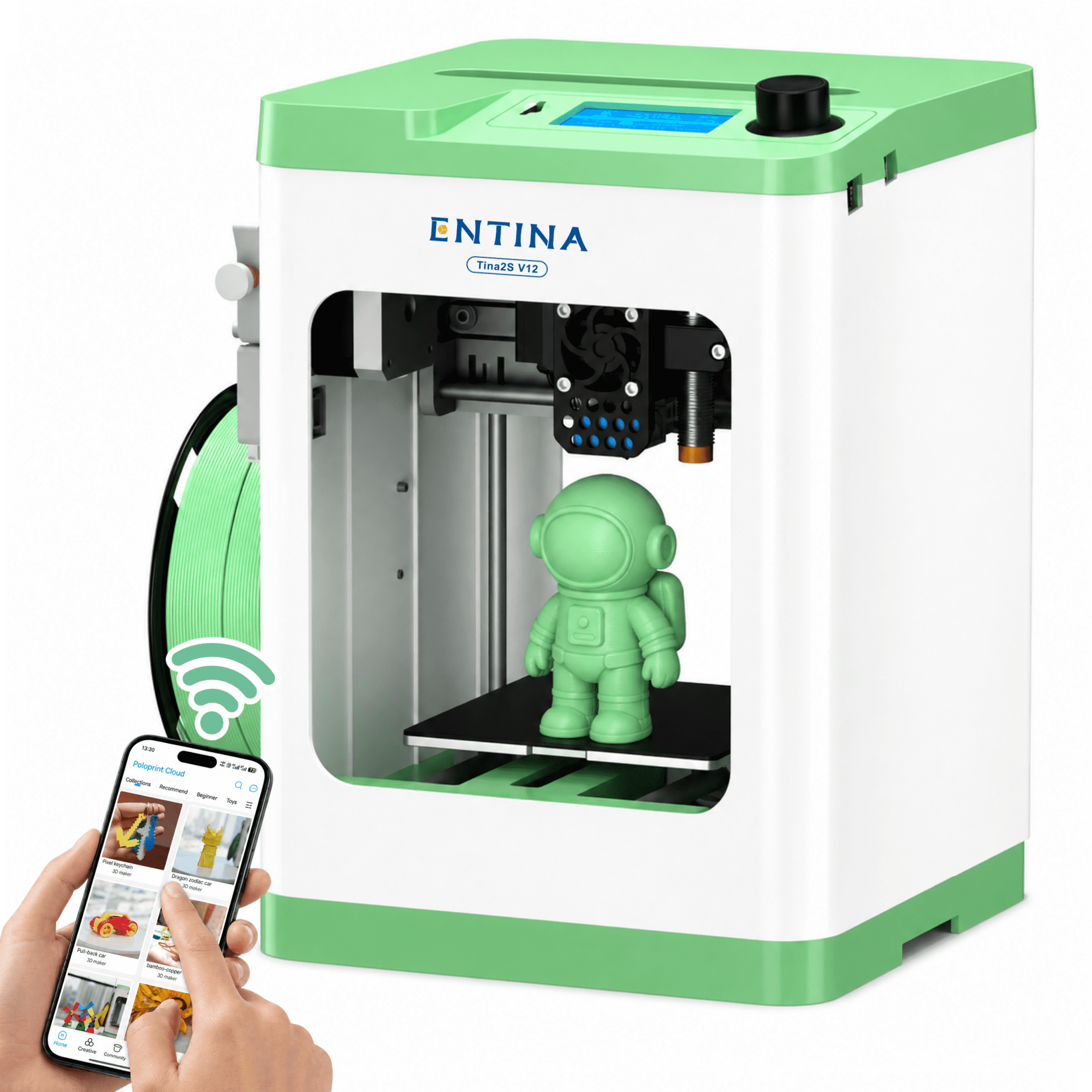 Entina Desktop 3D Printer Tina2S, Wi-Fi Control Auto Leveling Heated Plate, 47% off at Walmart