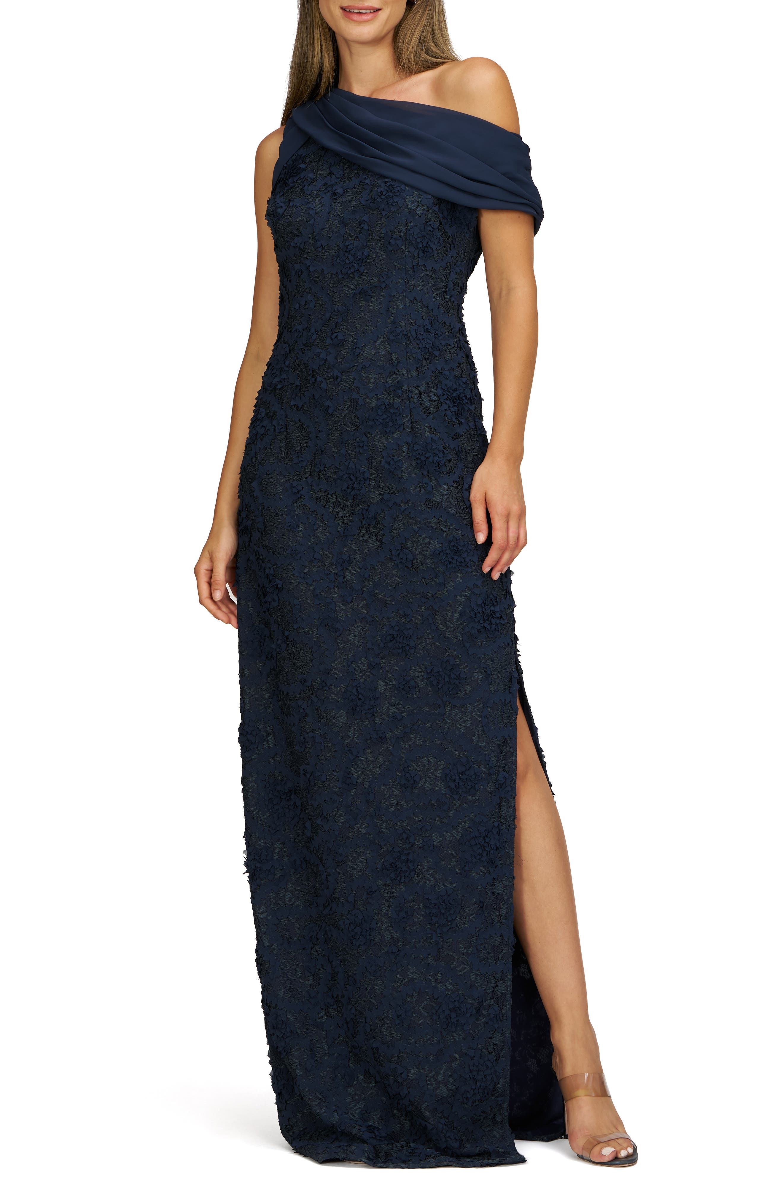 JS Collections Elodie Floral One-Shoulder Cotton Blend Gown, 77% off at Nordstrom Rack