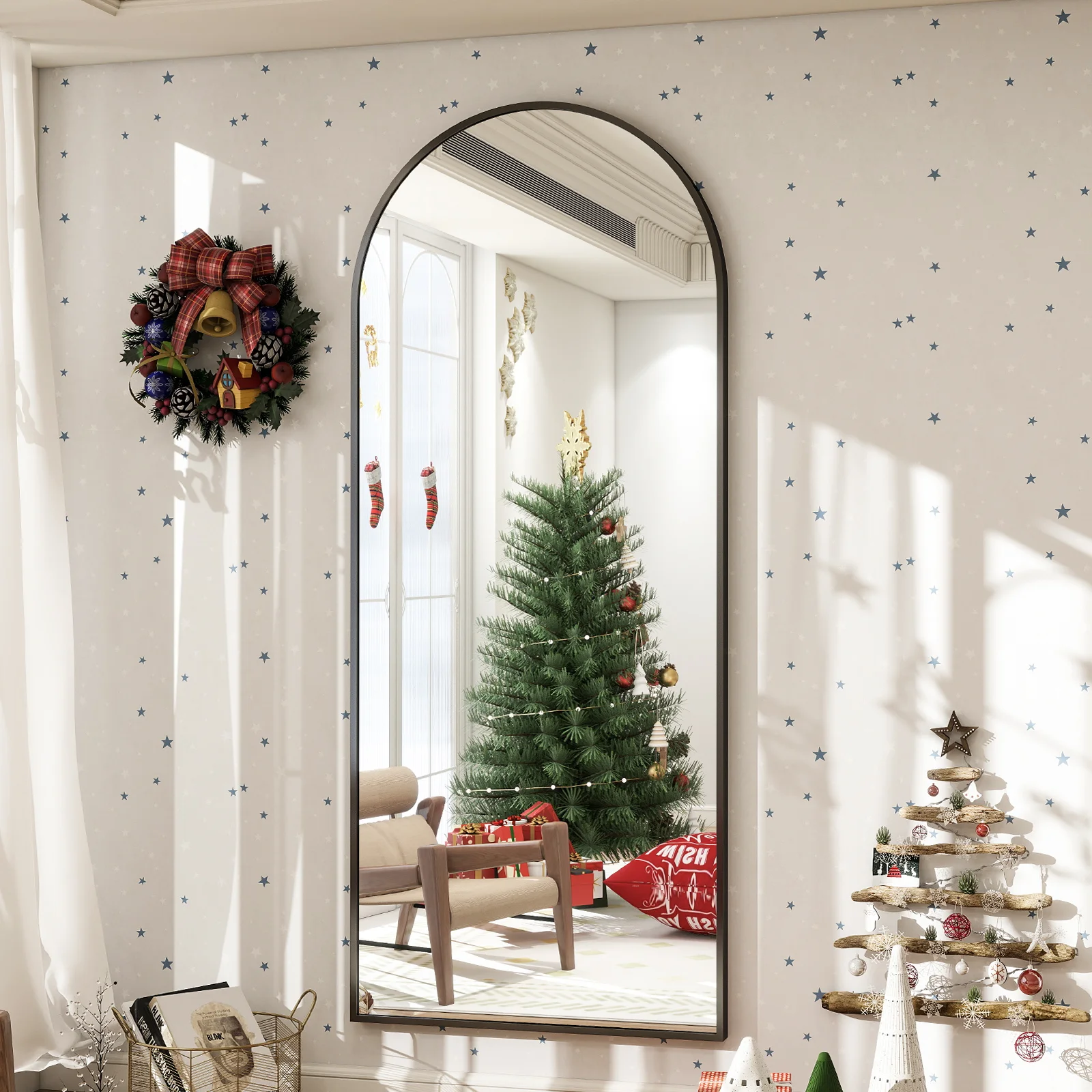Arched Metal Oversized Full Length Mirror, 83% off at Wayfair