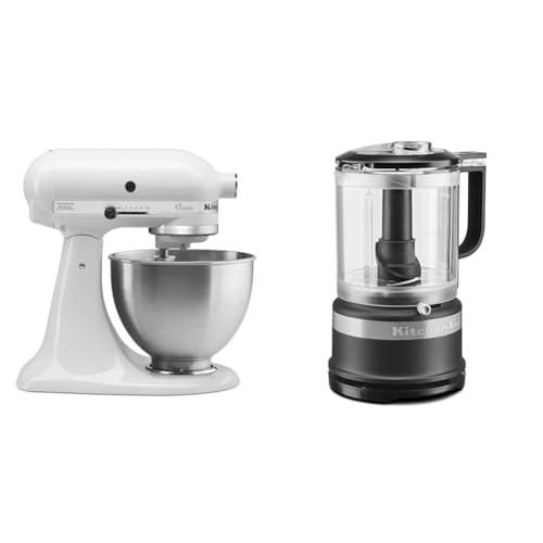 KitchenAid Classic Series 4.5 Quart Tilt-Head Stand Mixer K45SS, White & 5, 25% off at Amazon