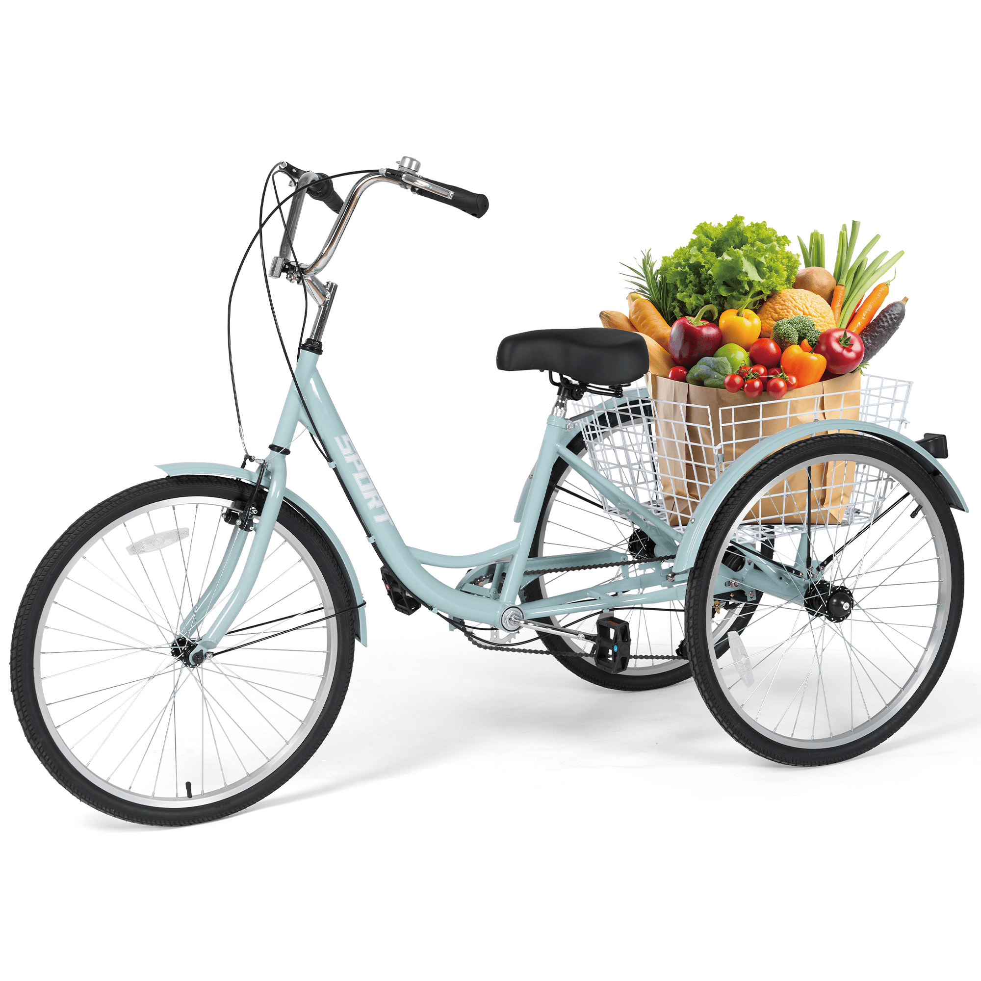Naipo Adult Tricycle 7 Speed Trikes 3 Wheel 26'' Bikes for Adults, 41% off at Walmart