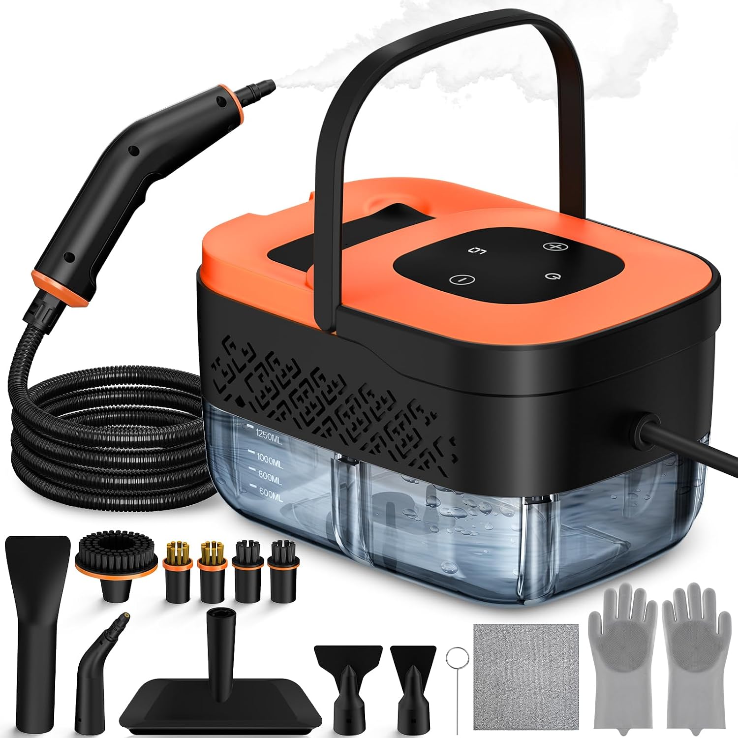 Steam Cleaner, Portable Steamer for Cleaning with 16pcs Accessories, 6-Level, 50% off at Amazon