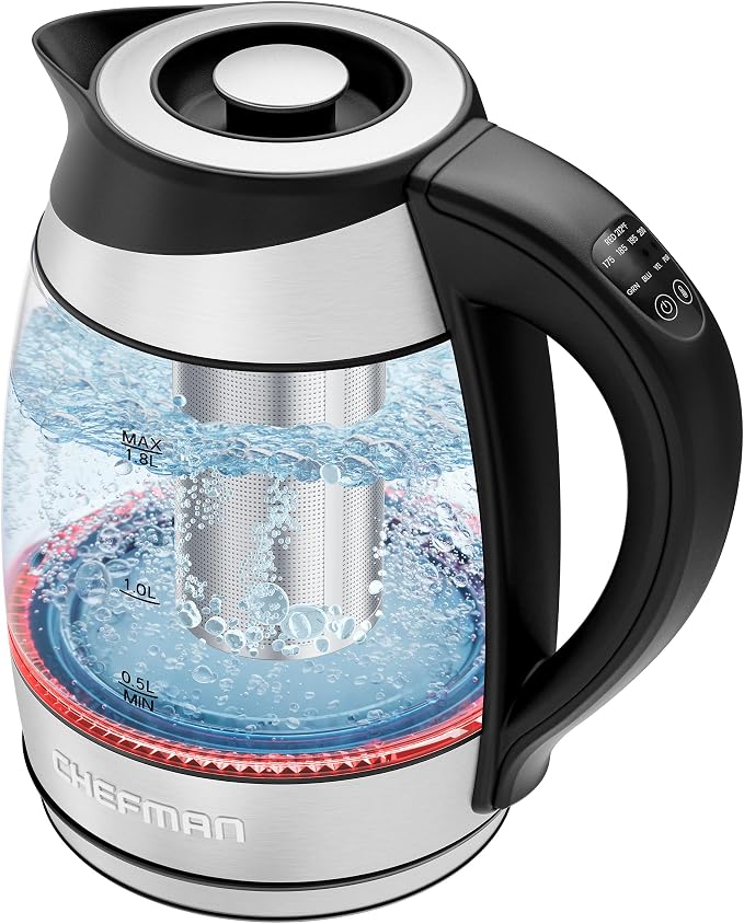 Chefman Electric Kettle with Temperature Control, 5 Presets LED Indicator, 29% off at Amazon