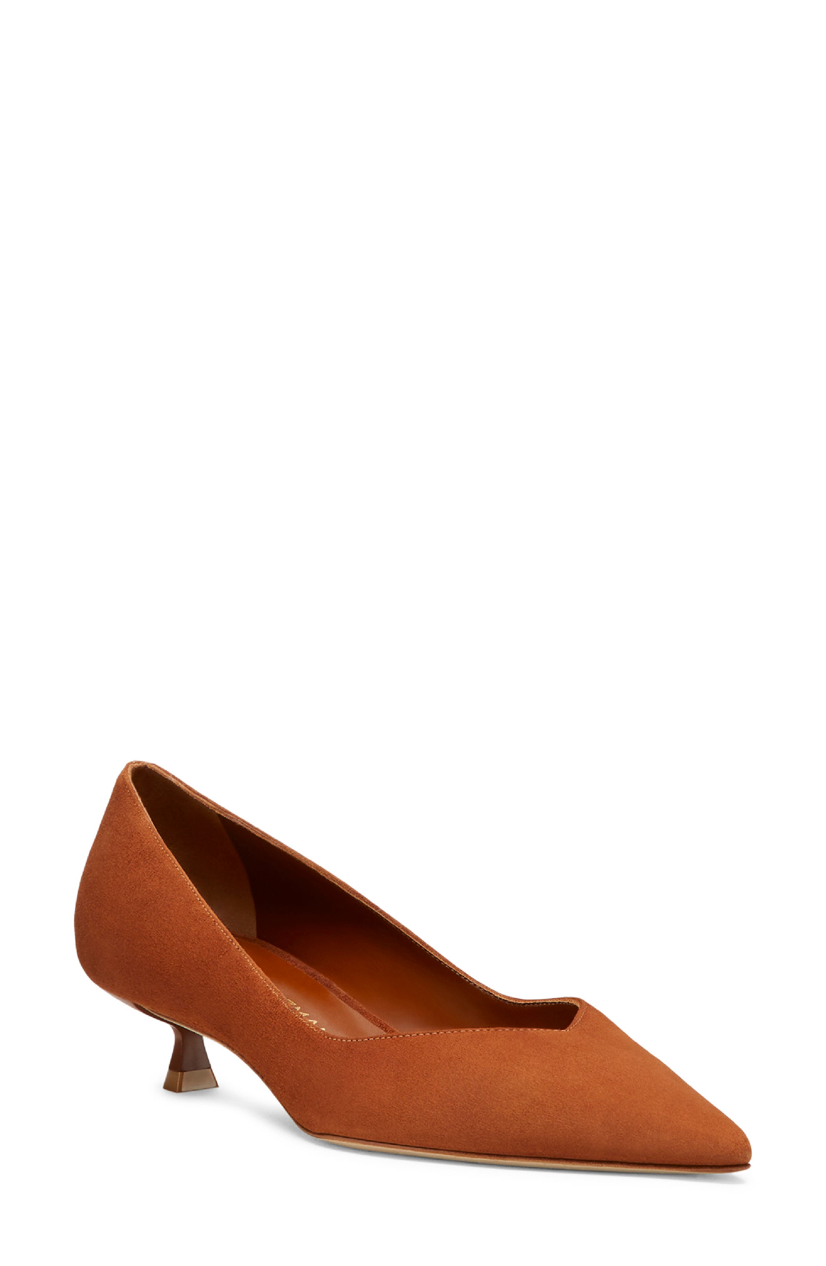 Stuart Weitzman Eva Kitten Heel Pointed Toe Pump, 82% off at Nordstrom Rack