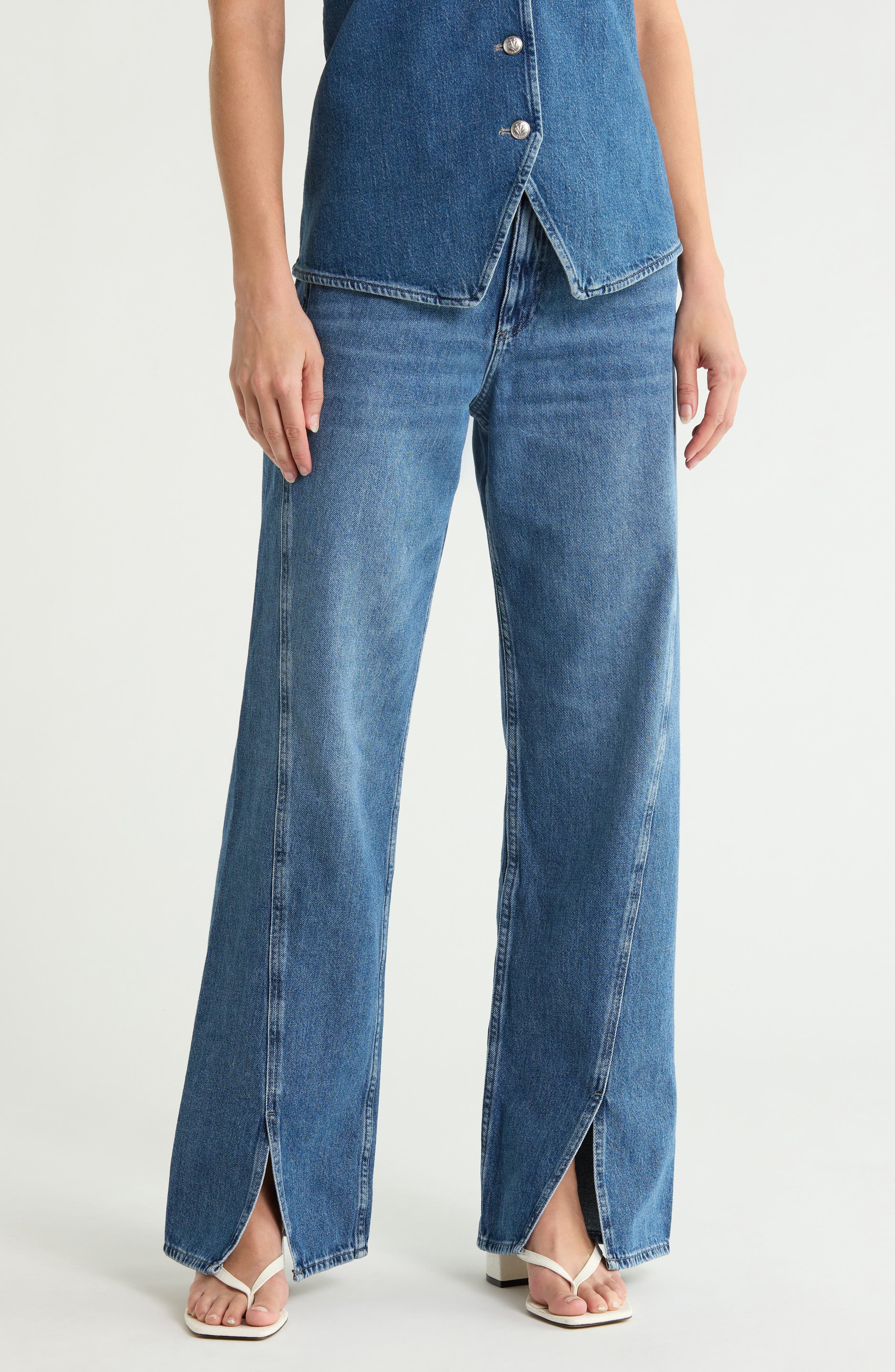 rag & bone Shannon High Waist Split Hem Jeans, 75% off at Nordstrom Rack