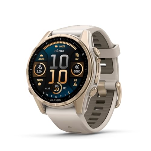 Garmin fēnix® 8, Sapphire, 43mm, Fog Gray/Dark Sandstone, 23% off at Amazon