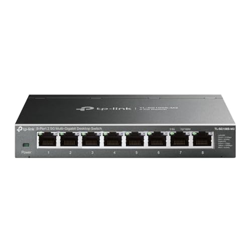 TP-Link TL-SG108S-M2 8-Port Multi-Gigabit 2.5G Ethernet Switch, 38% off at Amazon