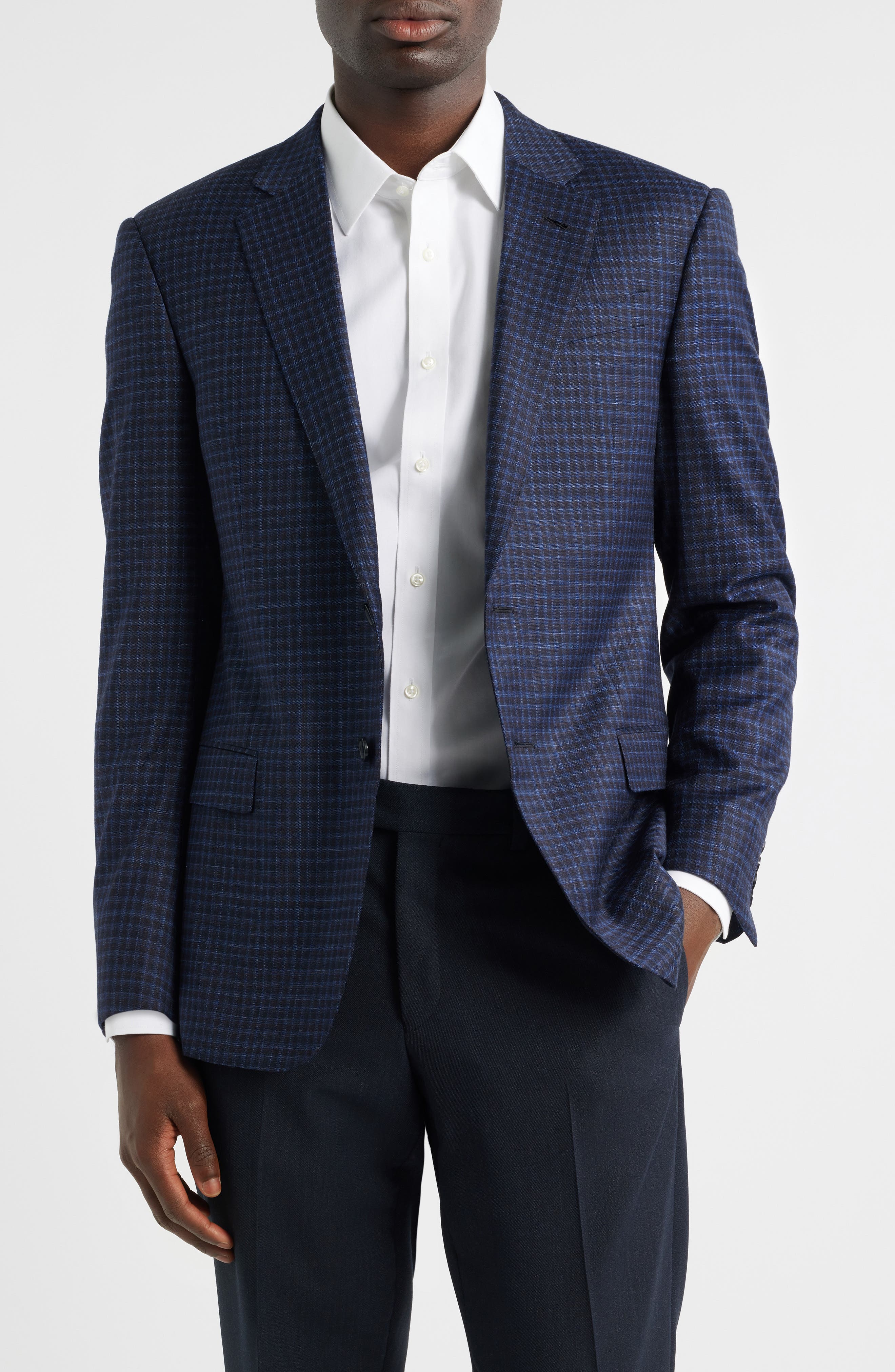 Emporio Armani G-Line Check Sport Coat, 83% off at Nordstrom Rack