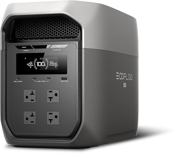 EF ECOFLOW DELTA 3 Max Portable Power Station, 2048Wh LFP Battery, 2400W, 27% off at Amazon